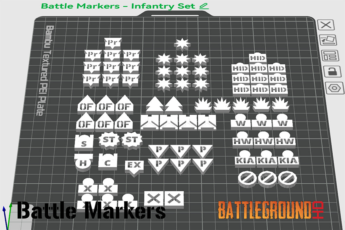 BGHD10600 BattlegroundHD Battle Markers - Squad