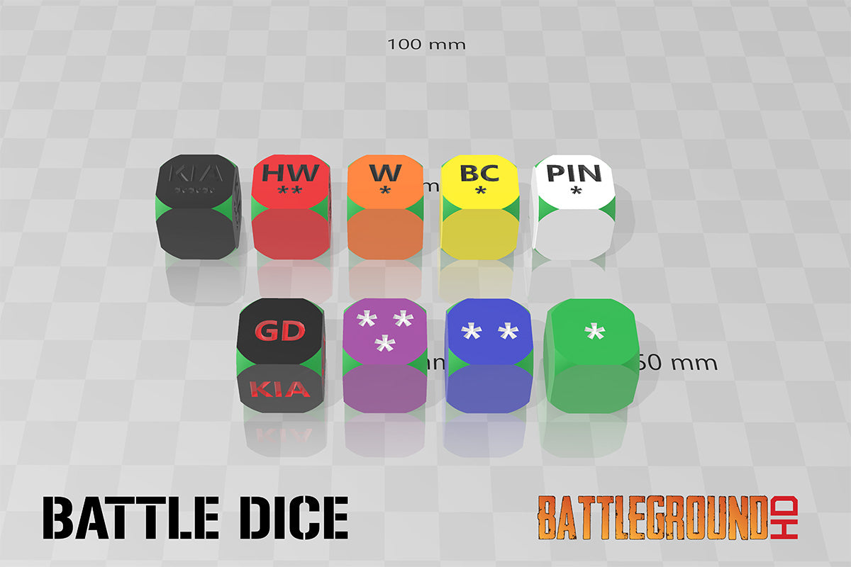 3d Battle Dice Free STL Files