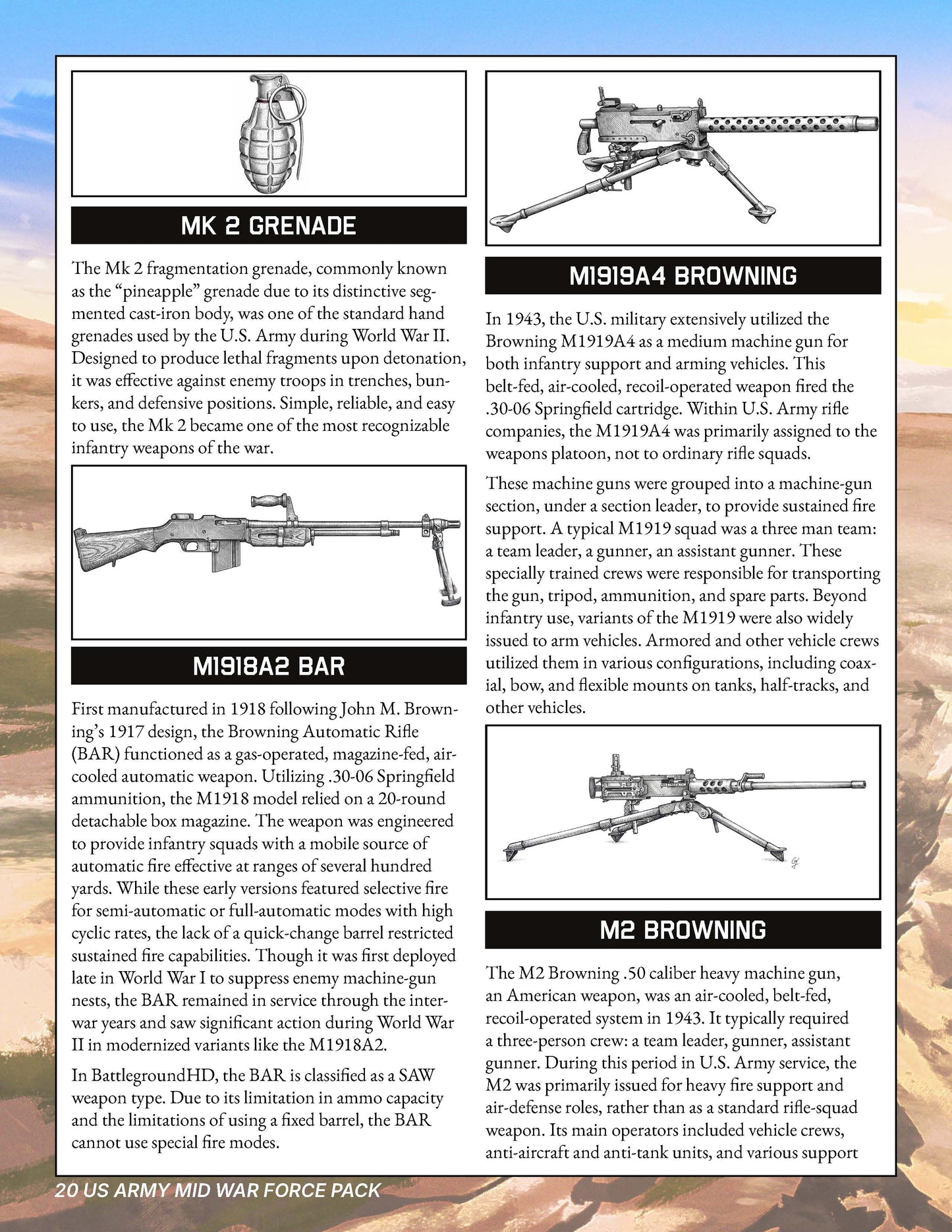 BGHD40260 US Army Mid War Force Pack